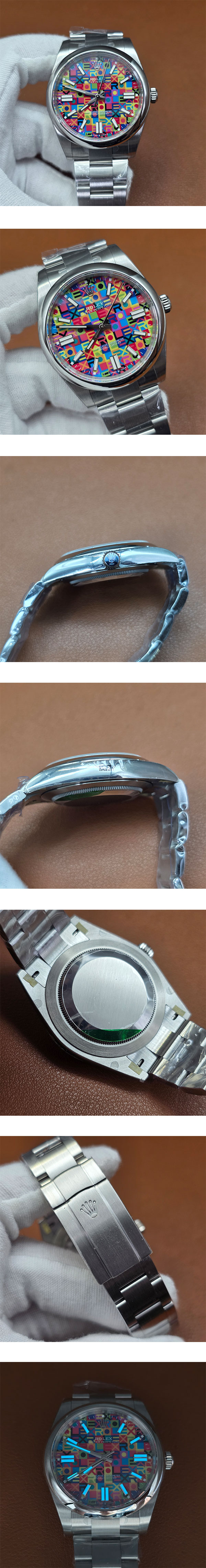 【EWE製】オイスターパーペチュアルM134300-0010 レインボー ロレックスコピー時計  